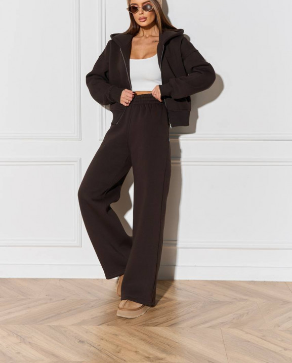 7 Спортивний костюм на флісі з довгою блискавкою з капюшоном